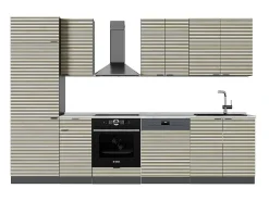 Mueble de cocina panel de roble/antracita 300x46x81.6 fame-line