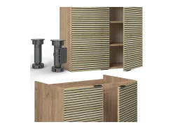 Mueble de cocina panel de roble/roble goldkraft 240x46x81.6 fame-line