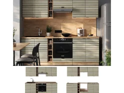 Mueble de cocina panel de roble/roble goldkraft 235x60x81.6 fame-line