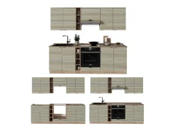 Mueble de cocina panel de roble/roble goldkraft 235x60x81.6 fame-line