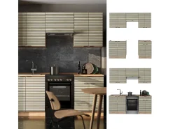 Mueble de cocina panel de roble/roble goldkraft 200x60x81.6 fame-line