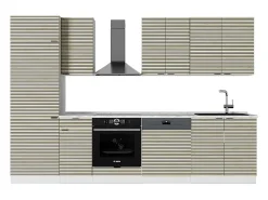 Mueble de cocina panel roble/blanco 300x60x81.6 fame-line