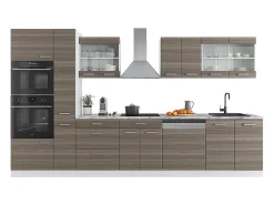 Mueble de cocina precioso gris/blanco 350x46x81.6 r-line