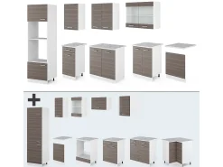Mueble de cocina precioso gris/blanco 300x46x81.6 r-line