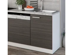 Mueble de cocina precioso gris/blanco 270x57.1x81.6 optima