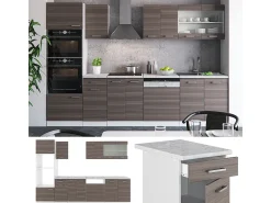 Mueble de cocina precioso gris/blanco 300x60x81.6 r-line