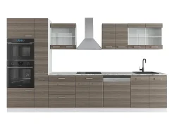 Mueble de cocina precioso gris/blanco 350x60x81.6 r-line