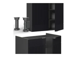 Mueble de cocina rayas negras/antracita 235x60x81.6 fame-line