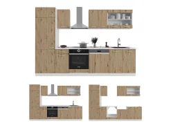 Mueble de cocina roble artesanal/blanco 300x60x81.6 r-line