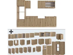 Mueble de cocina roble artesanal/roble dorado 300x46x81.6 r-line