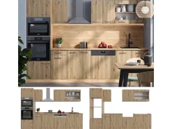 Mueble de cocina roble artesanal/roble dorado 300x46x81.6 r-line