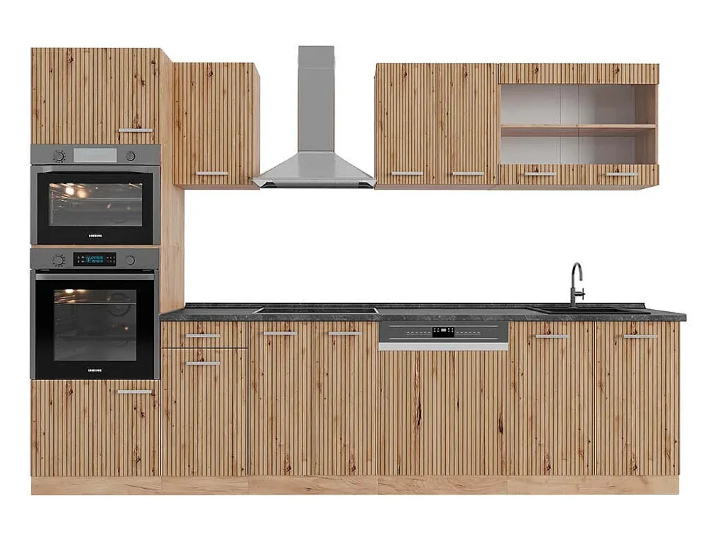 Mueble de cocina roble artesanal/roble dorado 300x60x81.6 r-line
