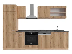 Mueble de cocina roble artesanal/roble dorado 300x60x81.6 r-line