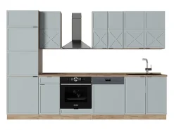 Mueble de cocina roble azul claro/gris dorado 300x60x81.6 fame-line