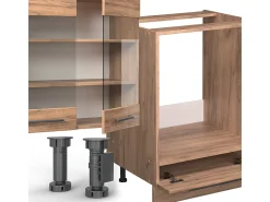 Mueble de cocina roble dorado 300x60x81.6 fame-line