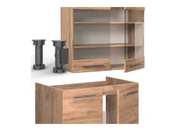 Mueble de cocina roble dorado 235x60x81.6 fame-line