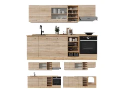 Mueble de cocina roble sonoma/goldkraft 240x60x81.6 r-line