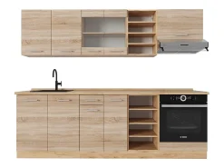 Mueble de cocina roble sonoma/goldkraft 240x60x81.6 r-line