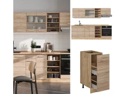 Mueble de cocina roble sonoma/goldkraft 240x60x81.6 r-line