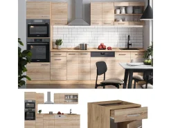 Mueble de cocina roble sonoma/goldkraft 300x46x81.6 r-line