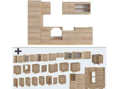 Mueble de cocina roble sonoma/goldkraft 300x60x81.6 r-line