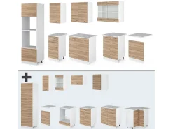 Mueble de cocina sonoma/blanco 300x60x81.6 r-line