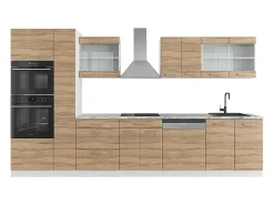 Mueble de cocina sonoma/blanco 350x46x81.6 r-line