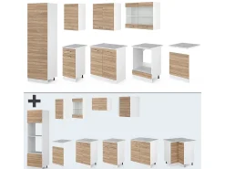 Mueble de cocina sonoma/blanco 300x60x81.6 r-line