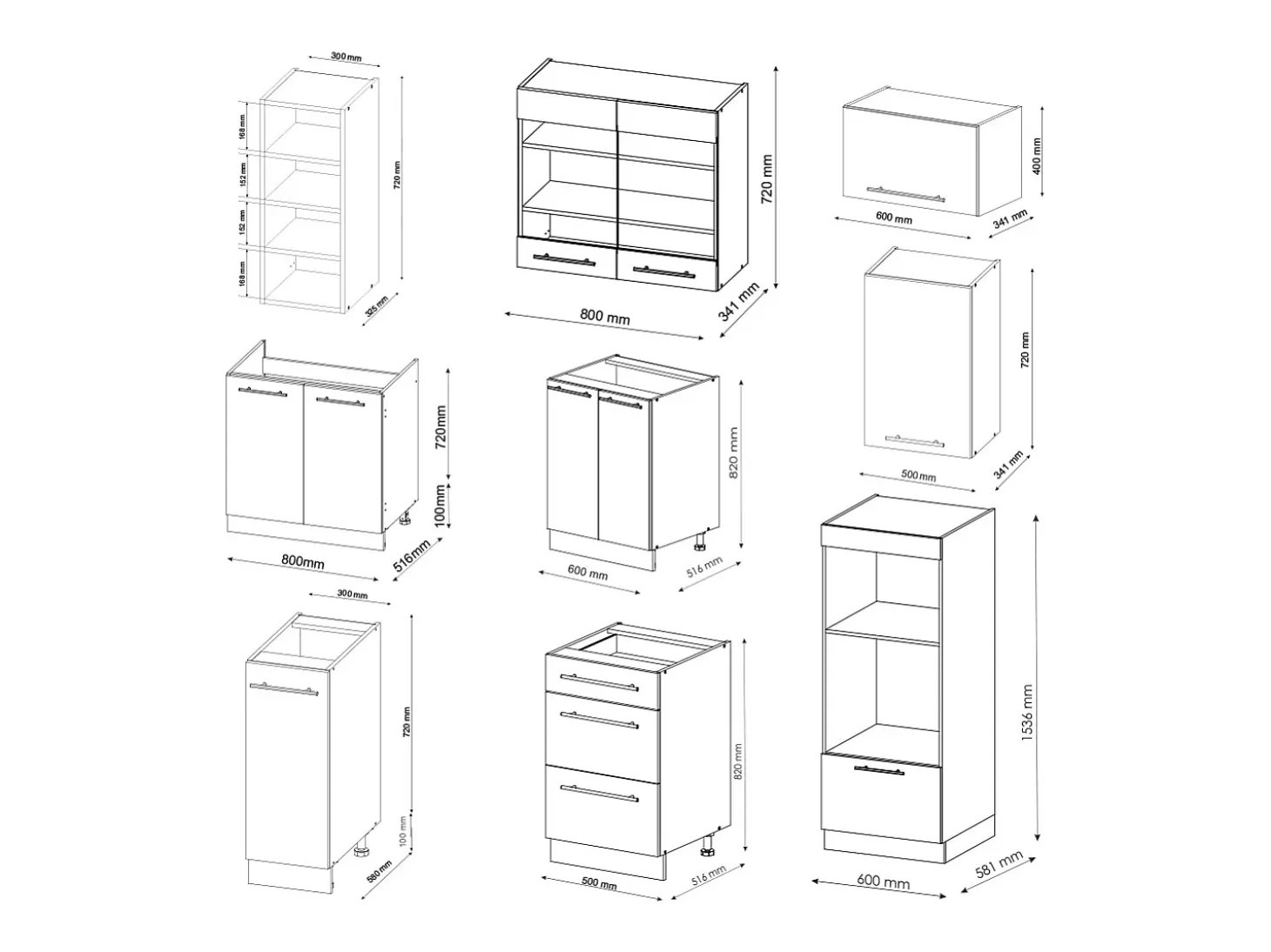 Mueble de cocina verde-dorado casa de campo/blanco 280x46x81.6 fame-line