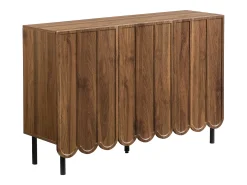 Mueble de comedor en nogal, aparador de tres puertas, multifuncional, 120x35x80 cm, nogal