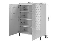 Mueble de diseño gris 100 cm Yaka
