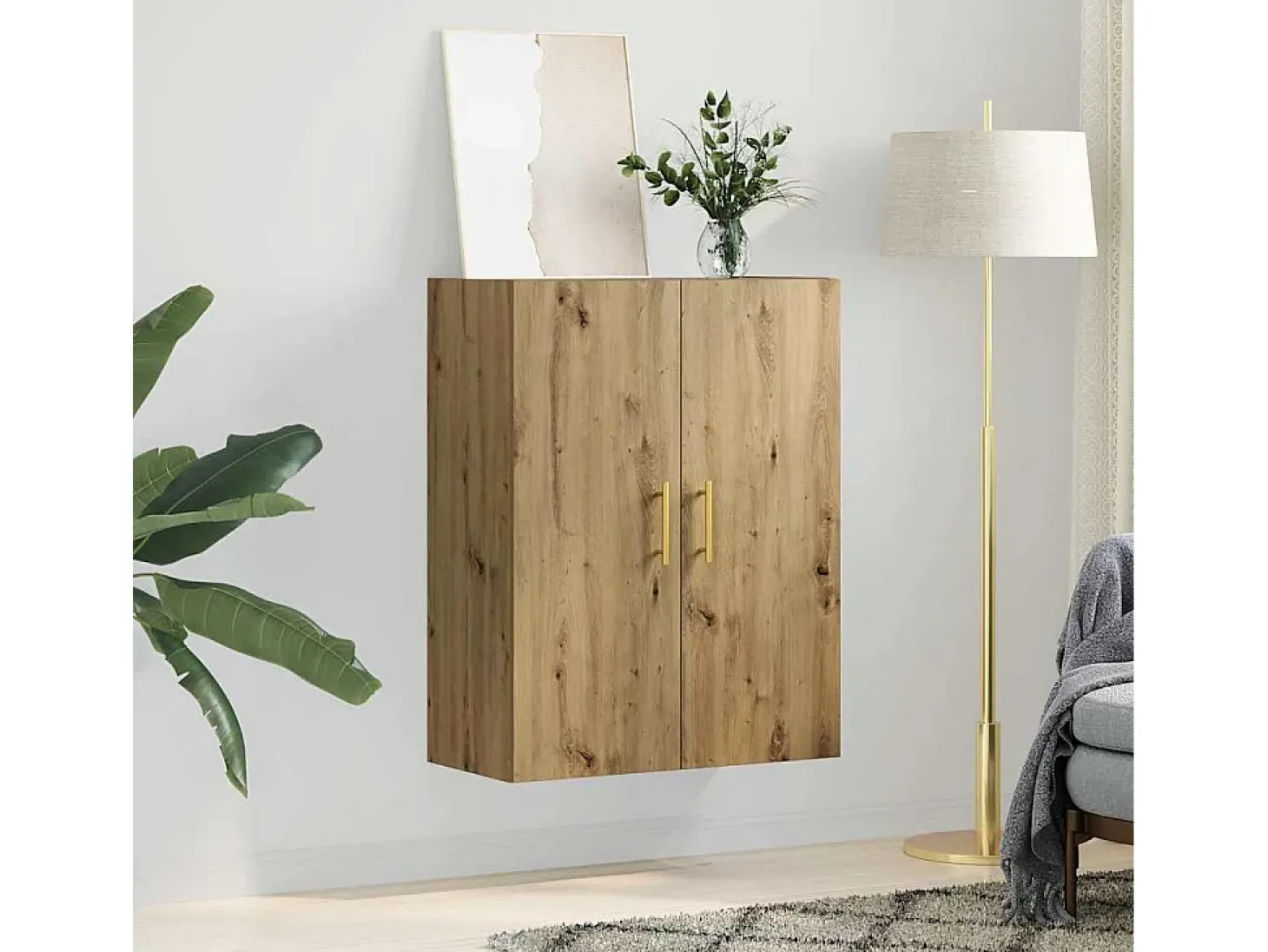 Mueble de pared marrón 69,5 x 34 x 90 cm Madera de ingeniería