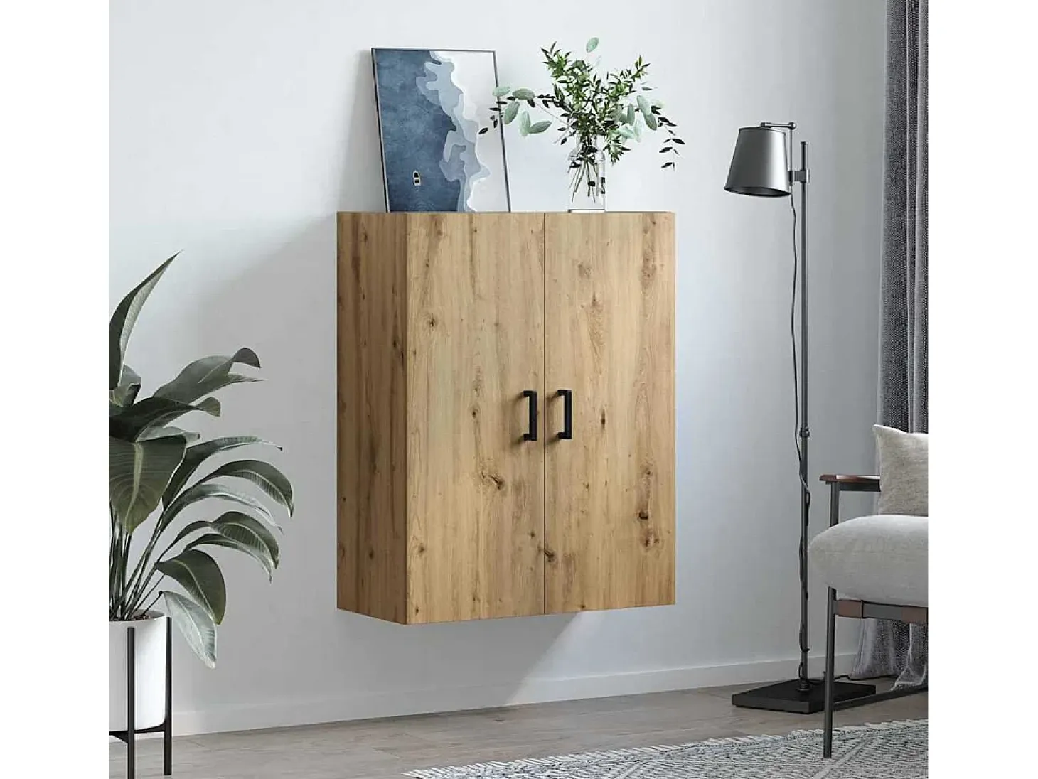 Mueble de pared marrón 69,5 x 34 x 90 cm Madera de ingeniería