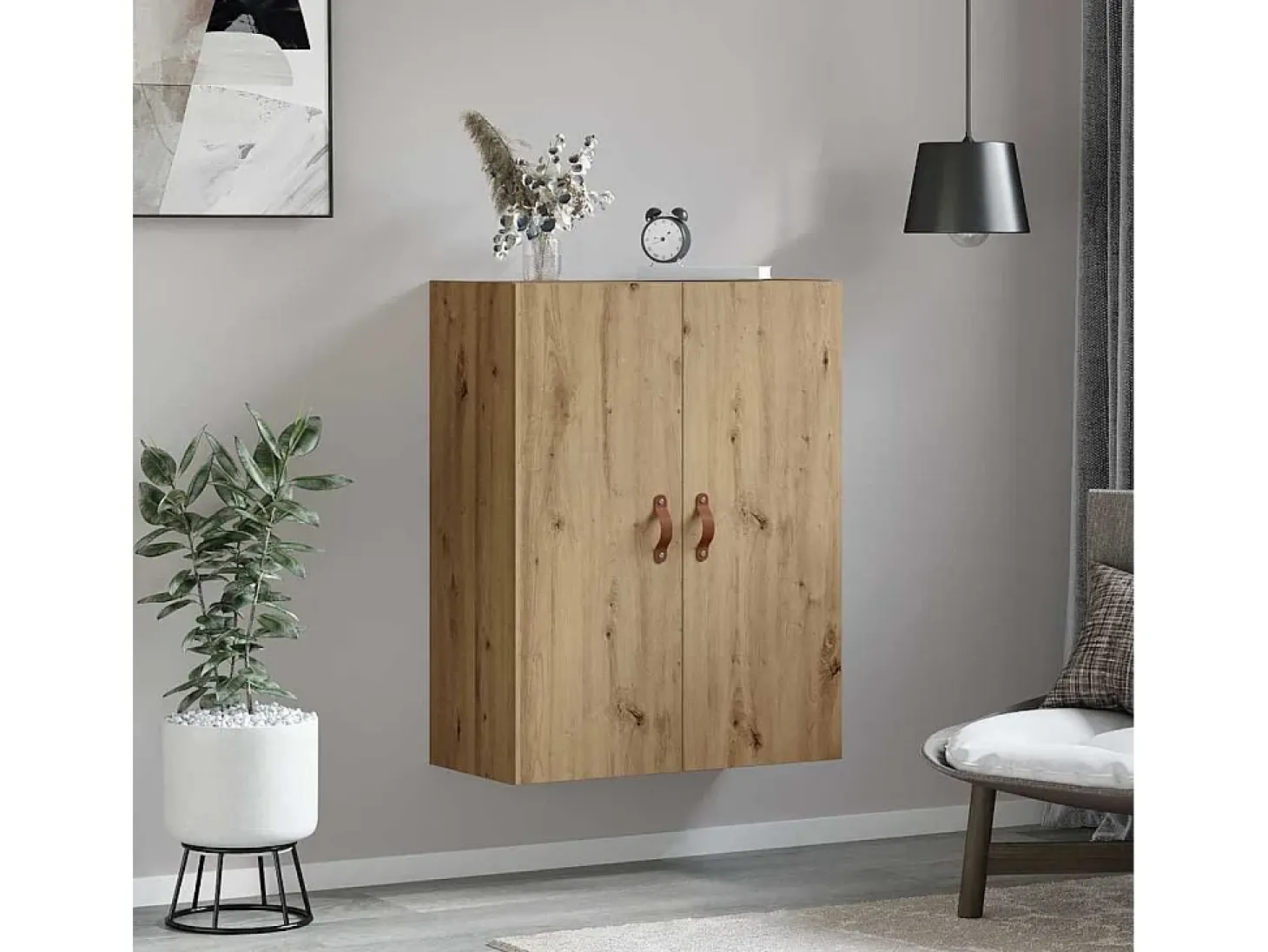 Mueble de pared marrón 69,5 x 34 x 90 cm Madera de ingeniería