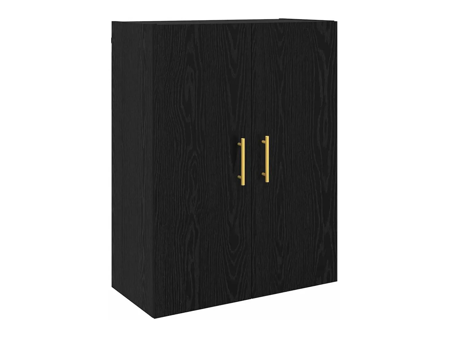 Mueble de pared negro 69,5 x 34 x 90 cm Madera de ingeniería