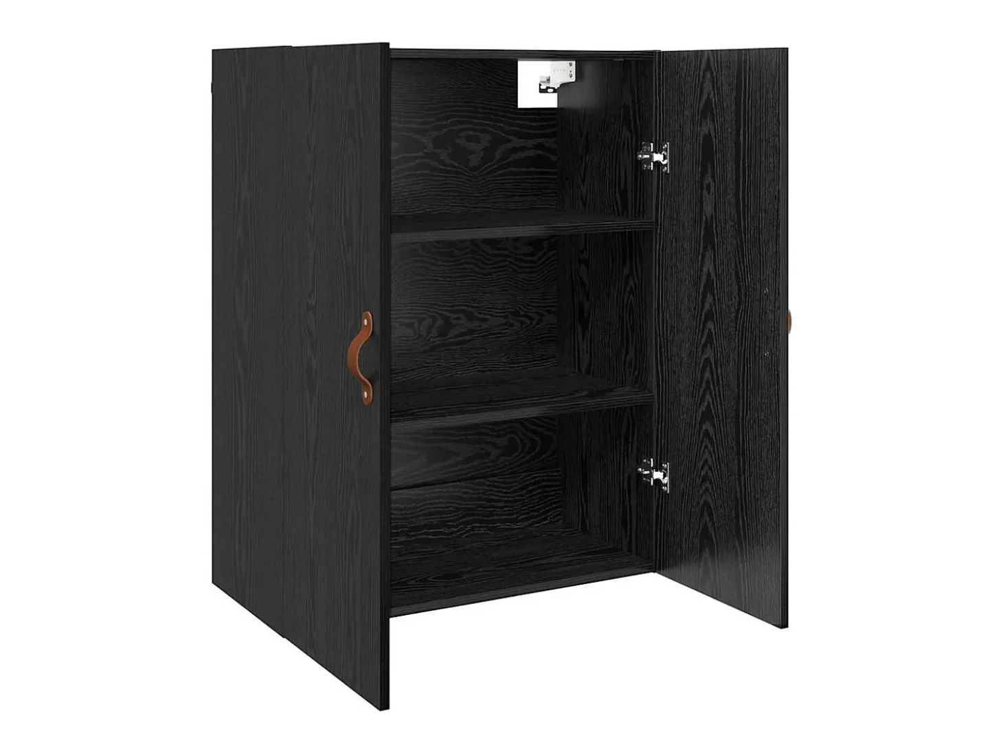 Mueble de pared negro 69,5 x 34 x 90 cm Madera de ingeniería