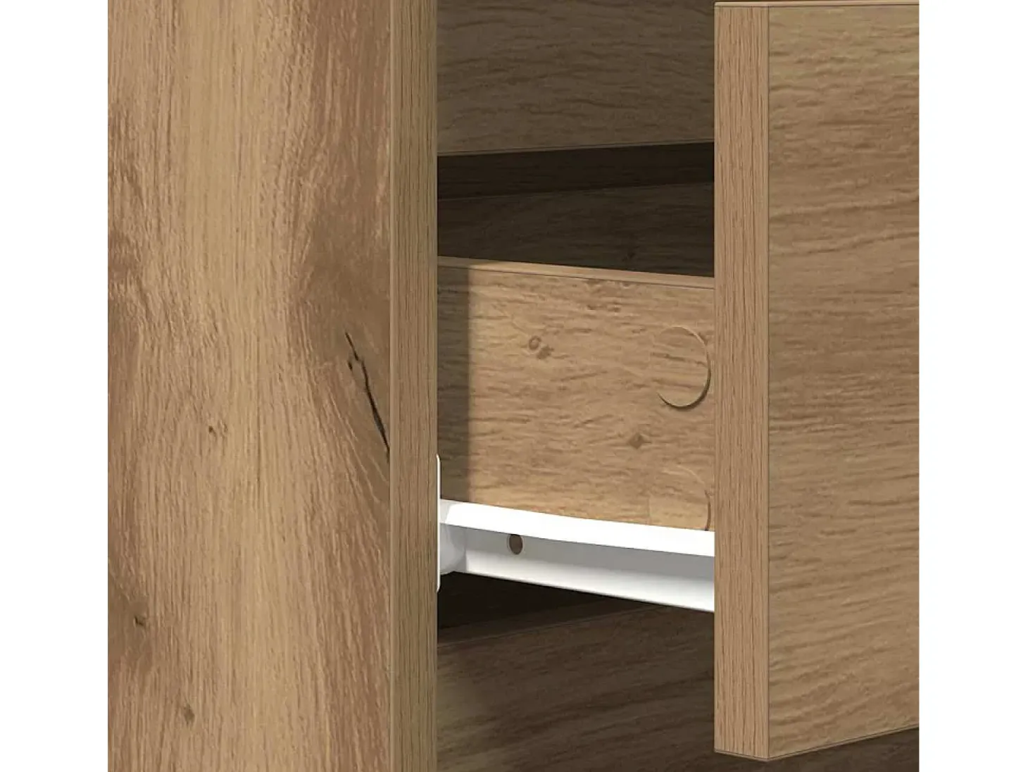 Mueble de TV con cajones Roble Artés 60x35x70 cm Madera de ingeniería