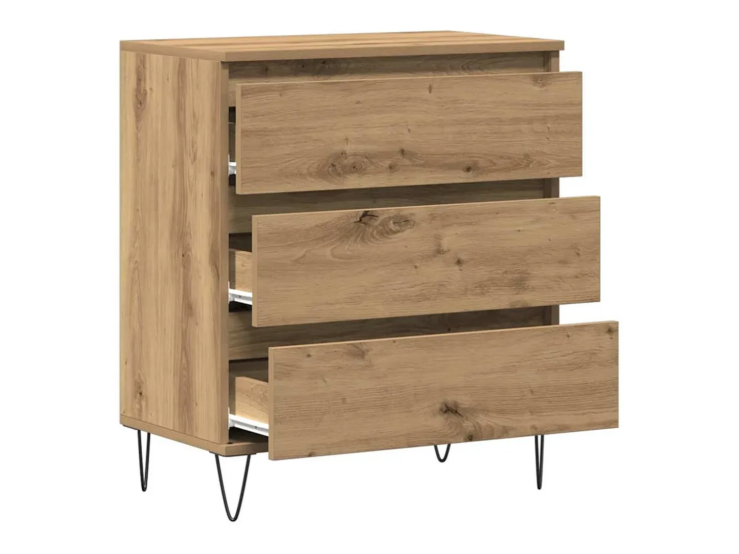 Mueble de TV con cajones Roble Artés 60x35x70 cm Madera de ingeniería