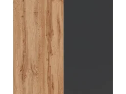 Mueble estantería de cocina Sole con 3 estantes en color antracita mate y roble 90x90x25 cm