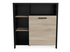 Mueble Microondas Industriale Cocina Roble Krokberg Negro 96x101 cm