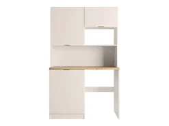 Mueble multifunción para cocina y lavadero - Con encimera 120 cm - Beige y natural - CARMEO