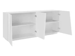 Mueble salón aparador 200 cm 4 compartimentos 2 puertas blanco brillante Vega Day