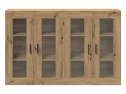 Muebles de pared de 2 piezas en roble artesano 69,5 x 34 x 90 cm en madera técnica.