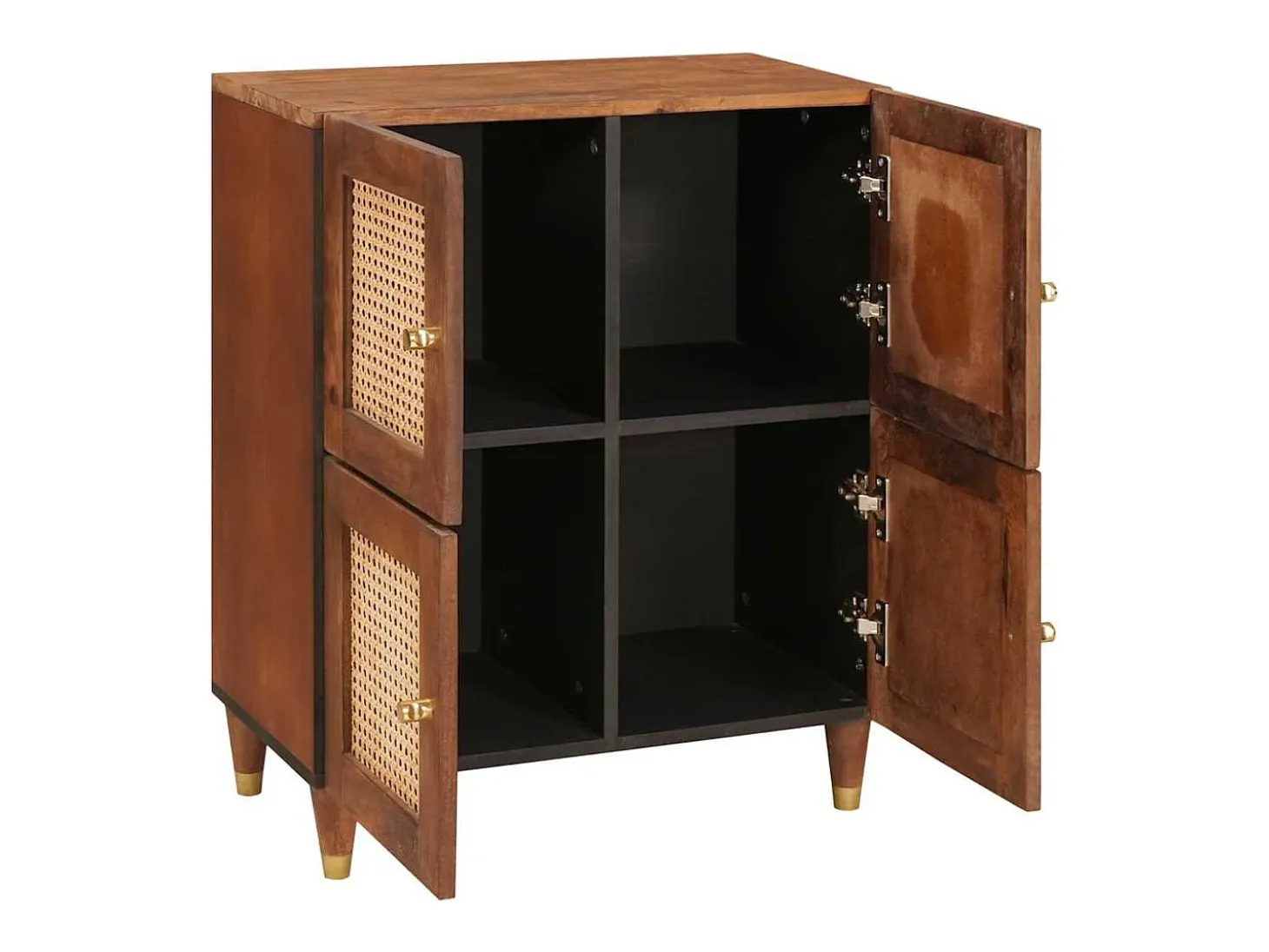 Muebles y estantes de almacenamiento de medios marrones