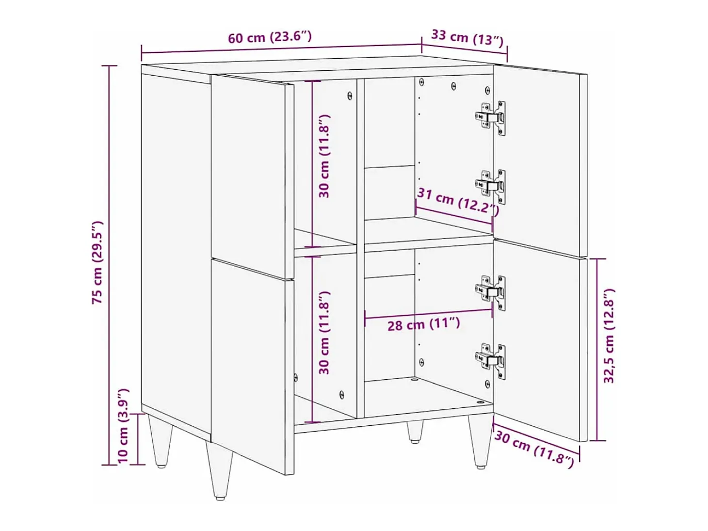 Muebles y estantes de almacenamiento de medios marrones