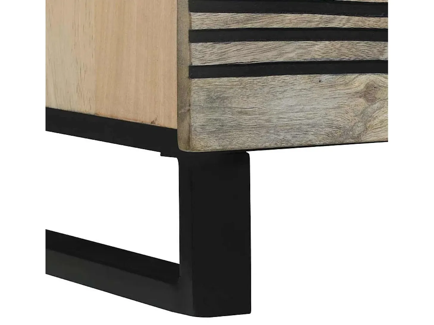 Muebles y estantes para almacenamiento de medios en blanco y negro