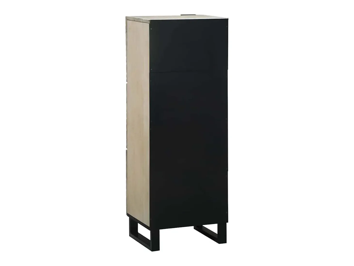 Muebles y estantes para almacenamiento de medios en blanco y negro