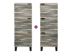 Muebles y estantes para almacenamiento de medios en blanco y negro