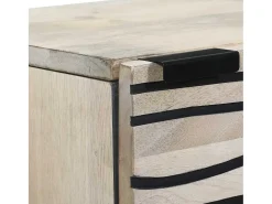 Muebles y estantes para almacenamiento de medios en blanco y negro