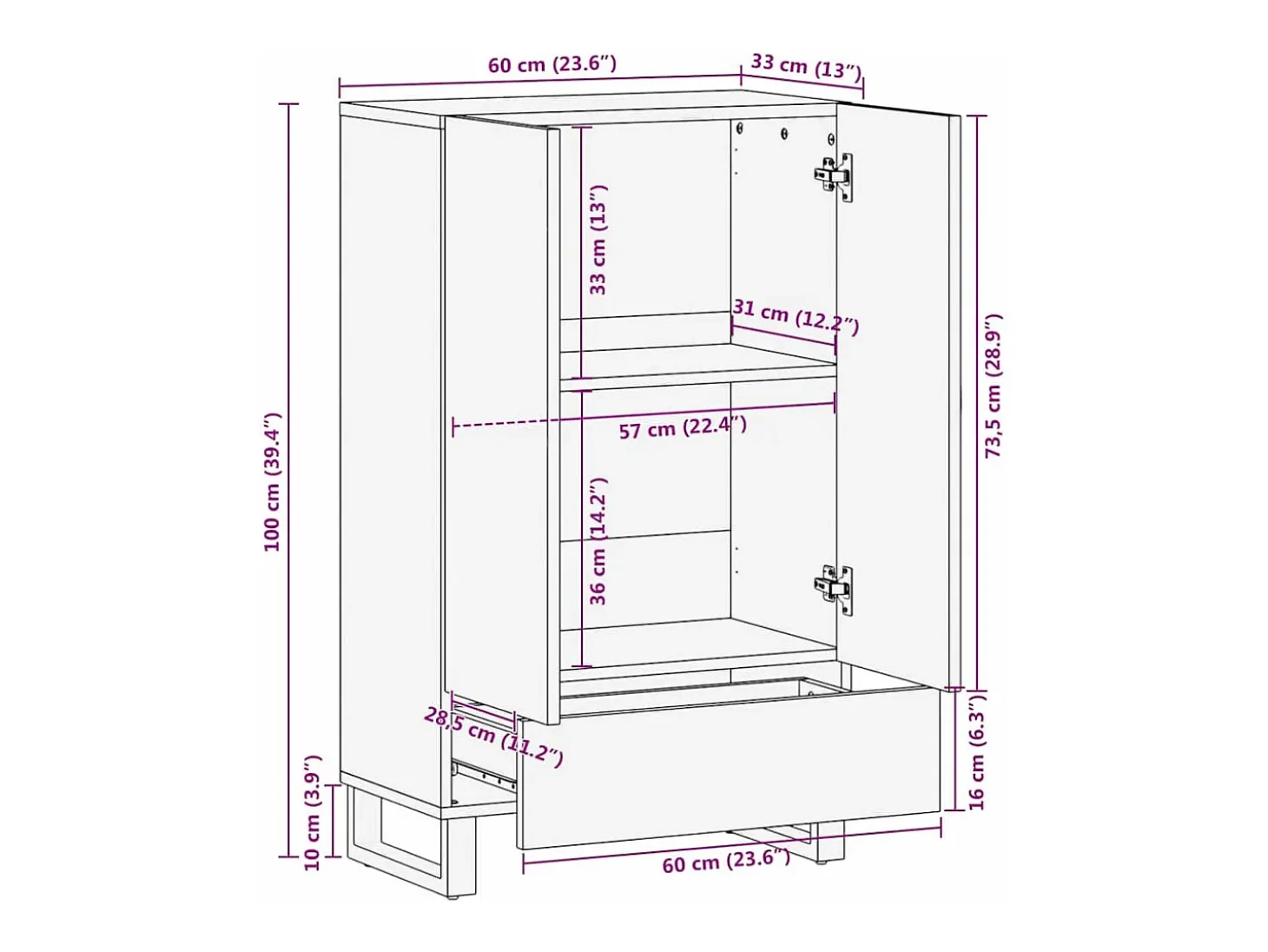 Muebles y estantes para almacenamiento de medios en blanco y negro